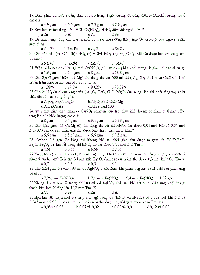 image for page Tài liệu luyện thi phần vô cơ