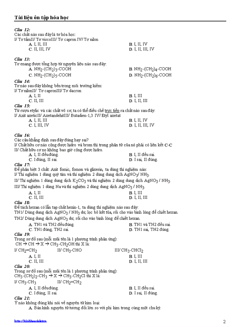 image for page Tài liệu ôn tập hóa học