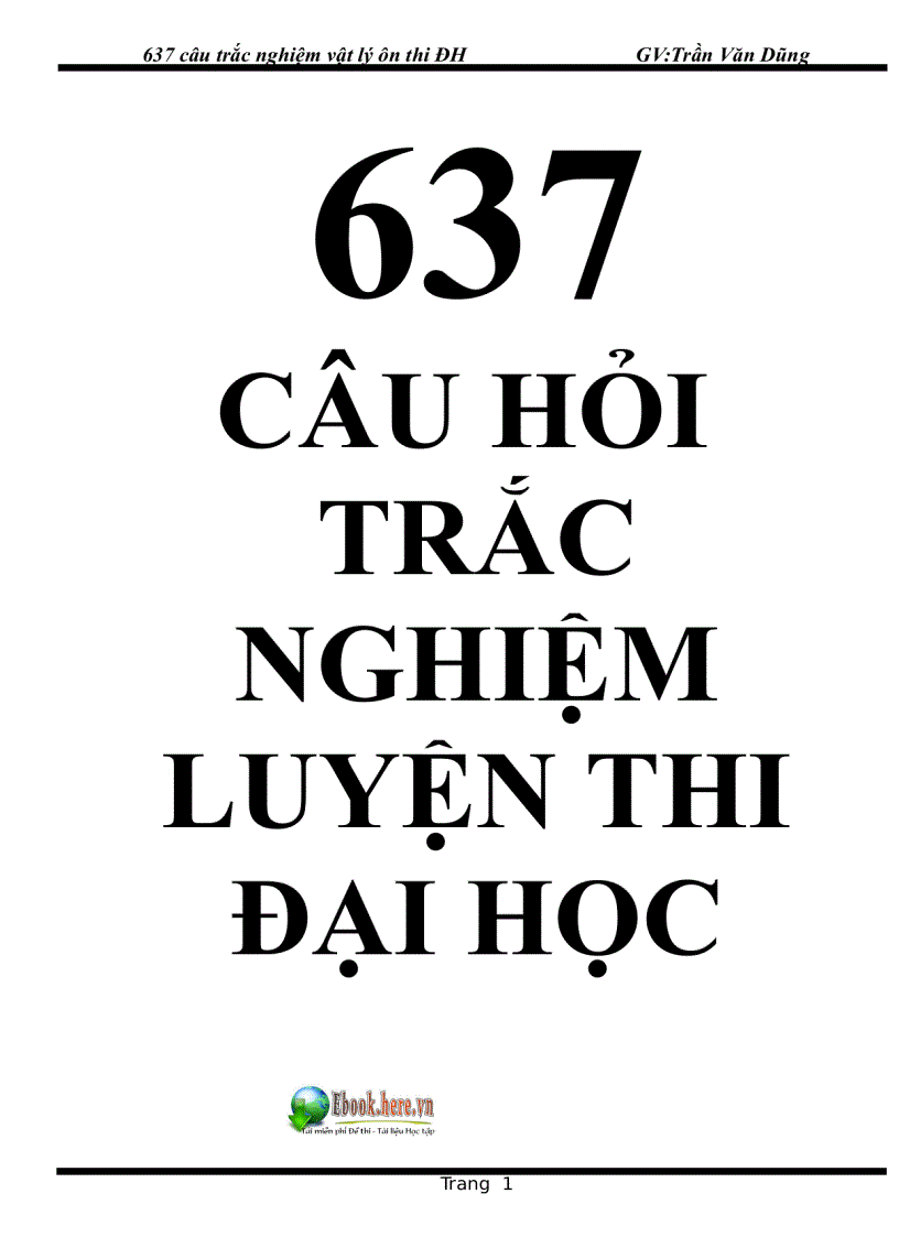 image for page Tài Liệu Ôn Thi ĐH Hay Nhất Hiện Nay