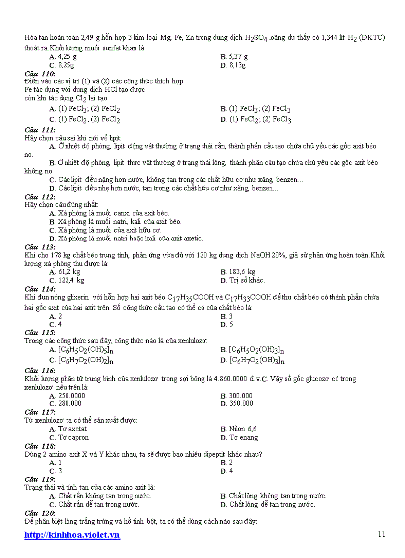 image for page Tài liệu ôn thi ĐH môn hóa