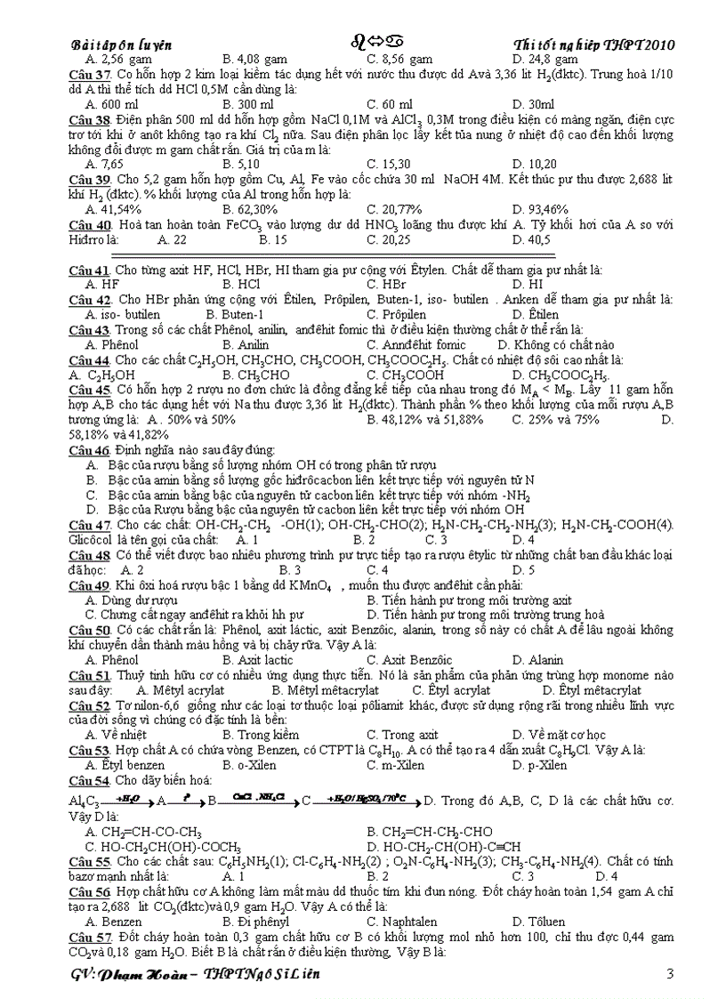 image for page Tài liệu ôn thi TN rất hay 1