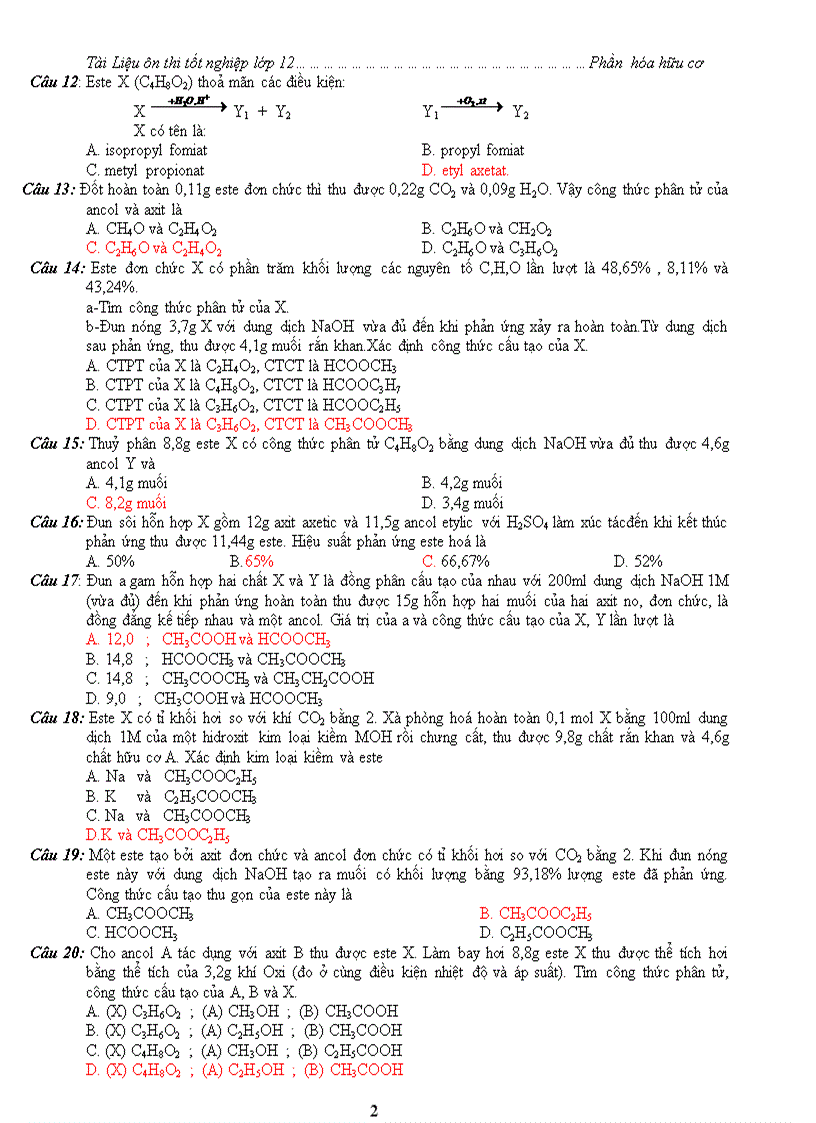 image for page Tài liệu ôn thi tốt nghiệp lớp 12