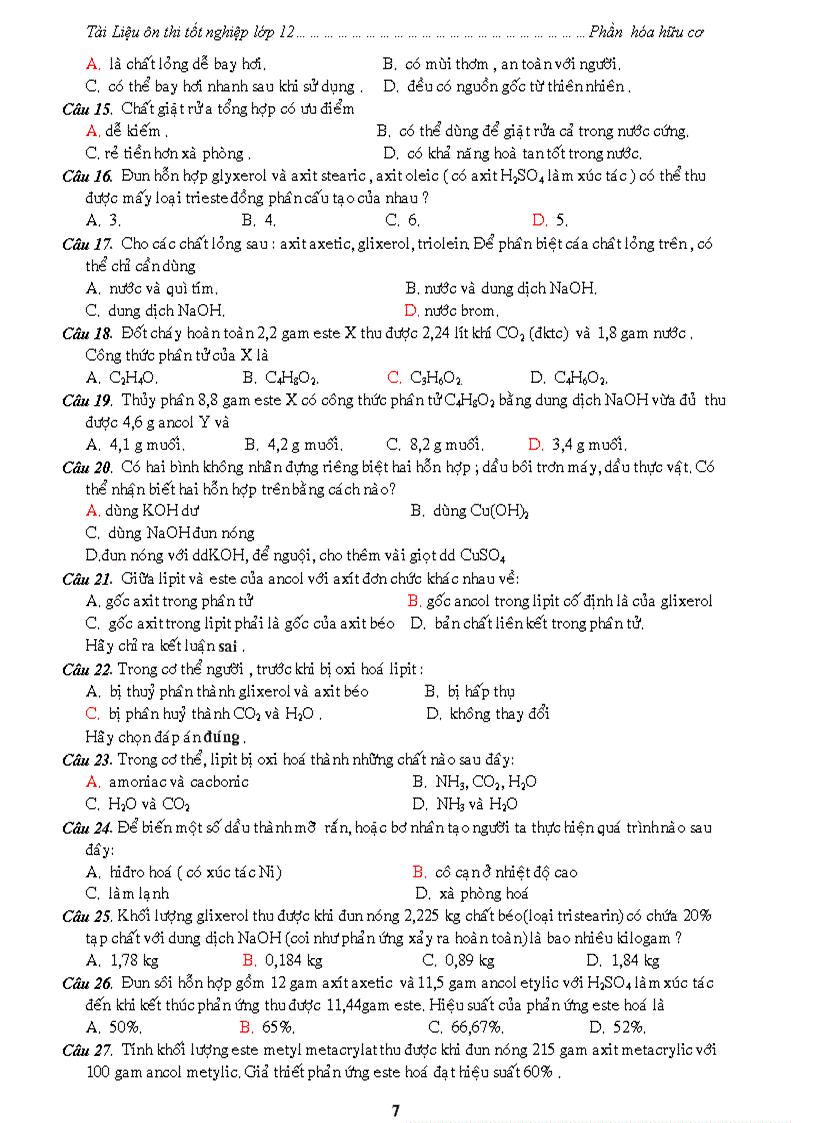 image for page Tài liệu ôn thi tốt nghiệp lớp 12
