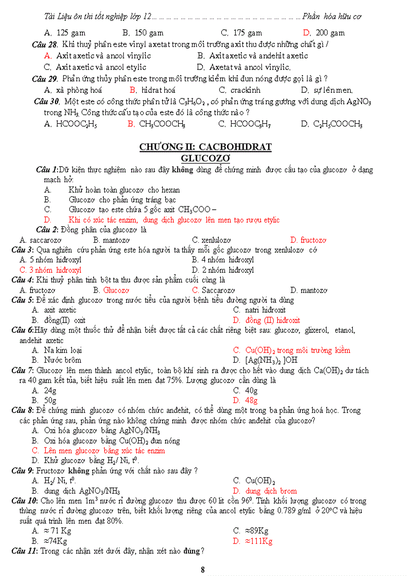 image for page Tài liệu ôn thi tốt nghiệp lớp 12