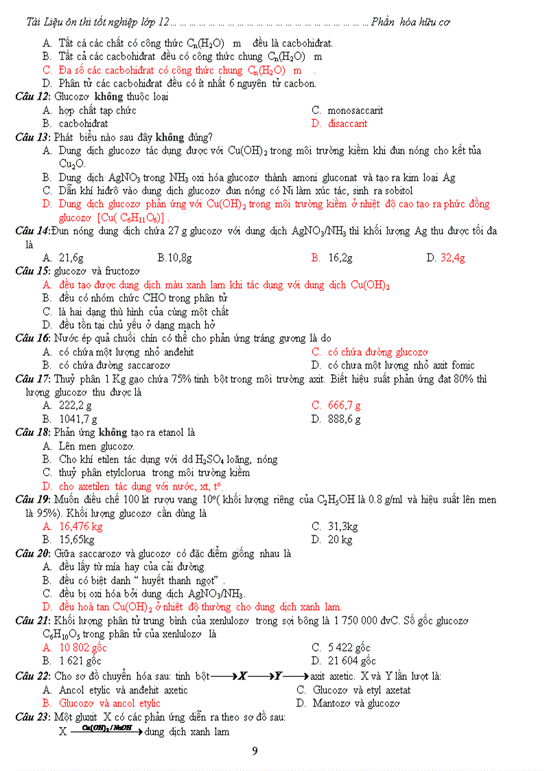 image for page Tài liệu ôn thi tốt nghiệp lớp 12