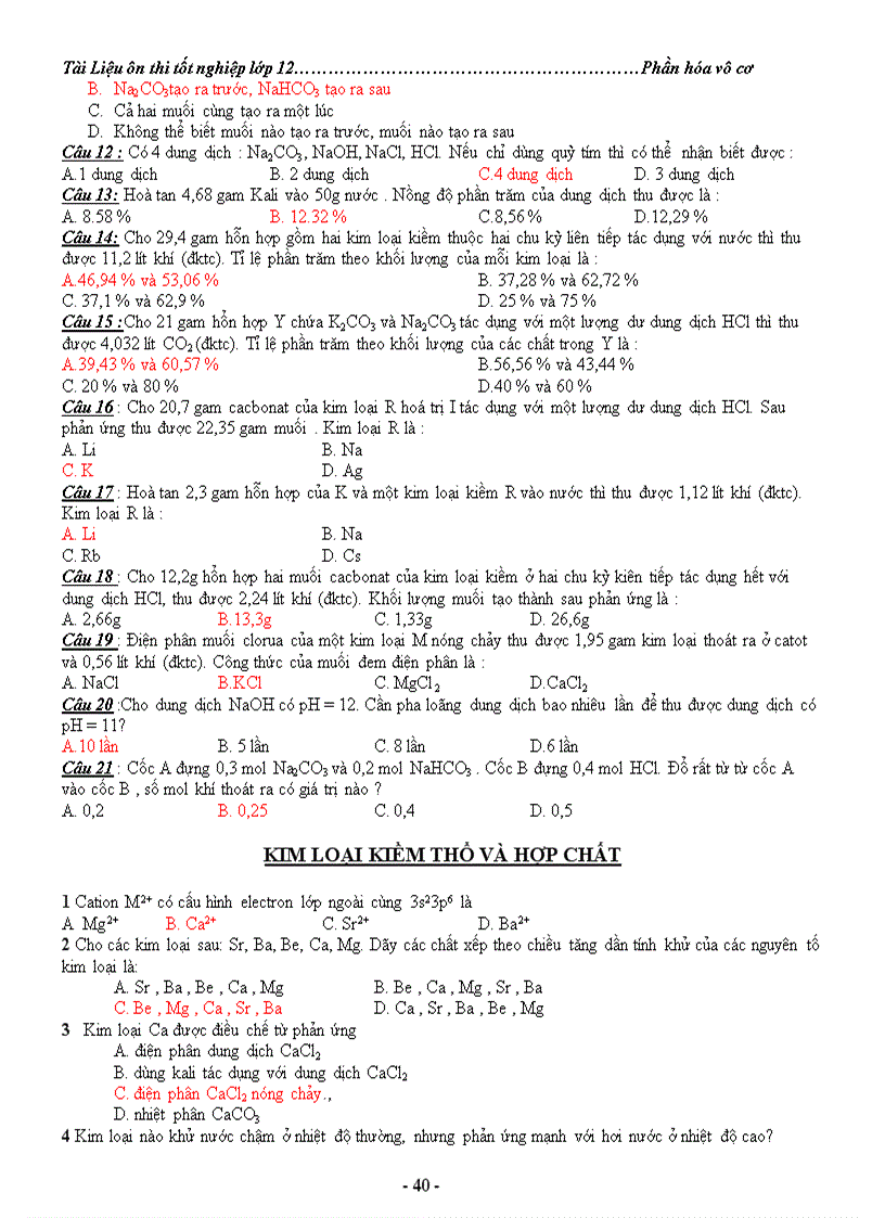 image for page Tài liệu ôn thi tốt nghiệp lớp 12
