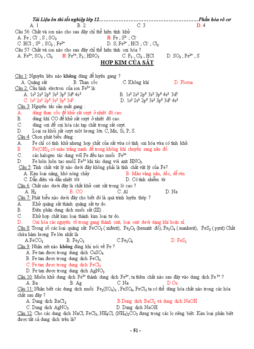 image for page Tài liệu ôn thi tốt nghiệp lớp 12