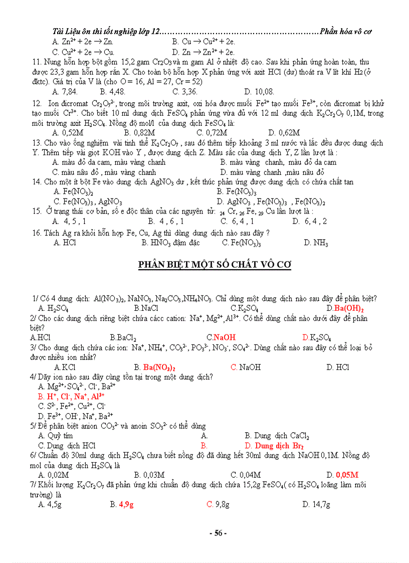 image for page Tài liệu ôn thi tốt nghiệp lớp 12