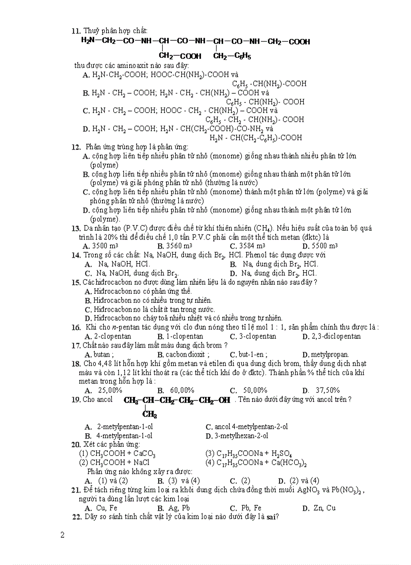 image for page Thi thử ĐH Hóa Học 04