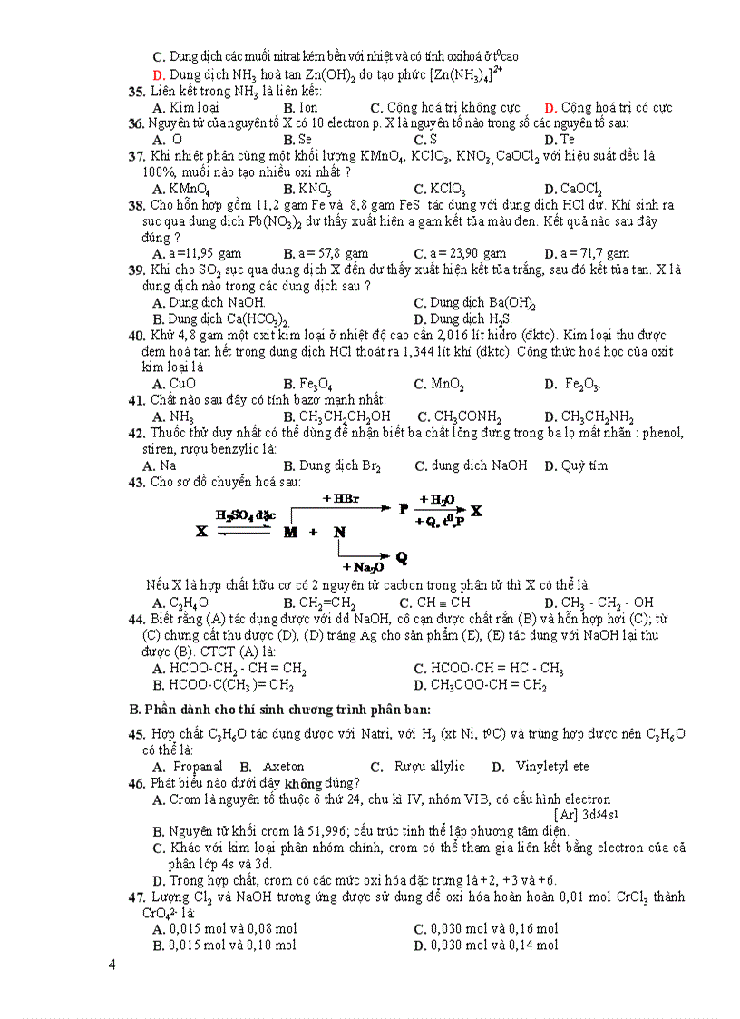 image for page Thi thử ĐH Hóa Học 04