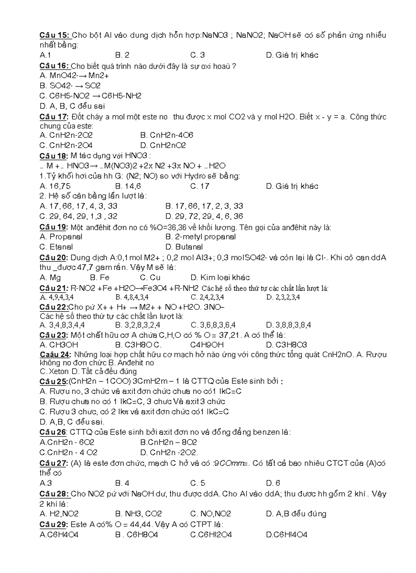 image for page Thi thử ĐH Hóa Học 06