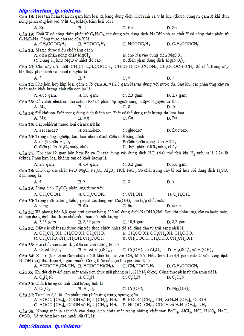 image for page Thi Thử TN Hóa 2010 số 12