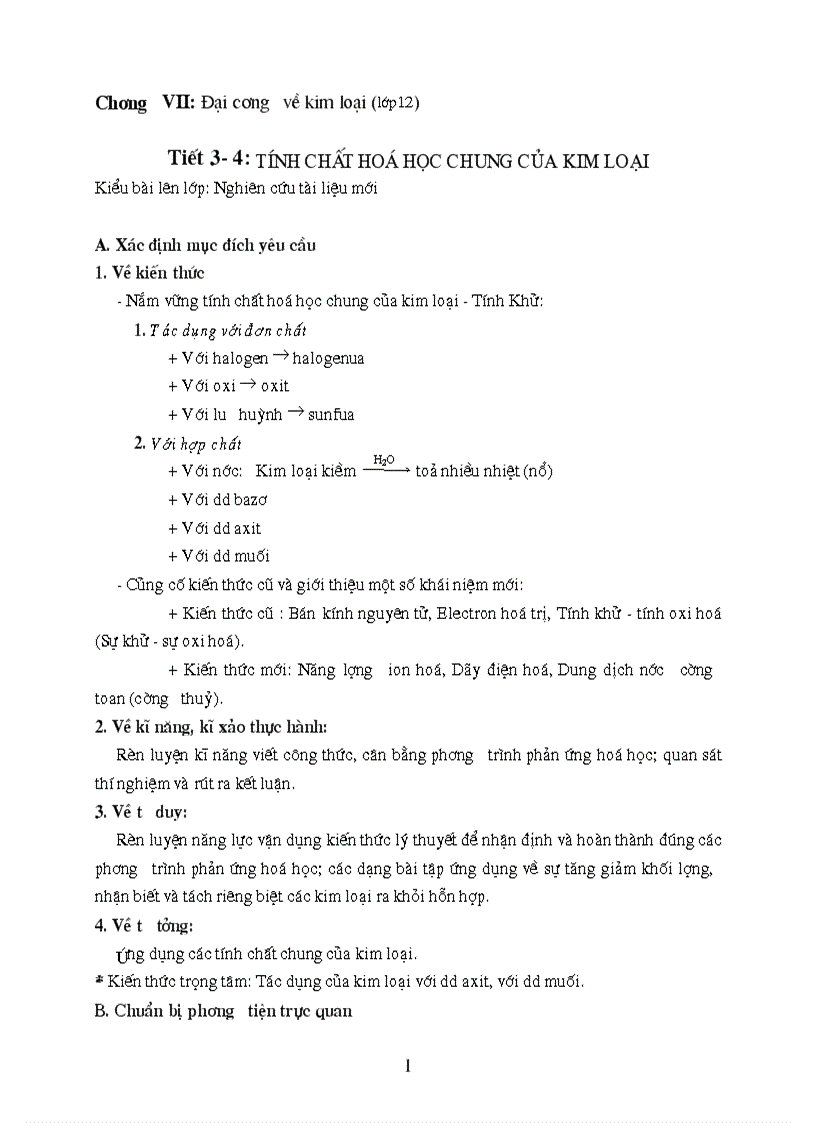 image for page Tinh chat hoa hoc chung cua kim loai
