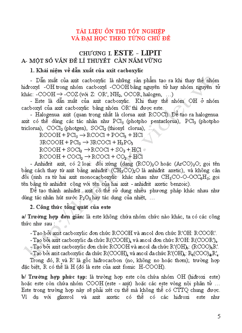 image for page TL ôn thi TN ĐH hoá theo từng chủ đề Hay