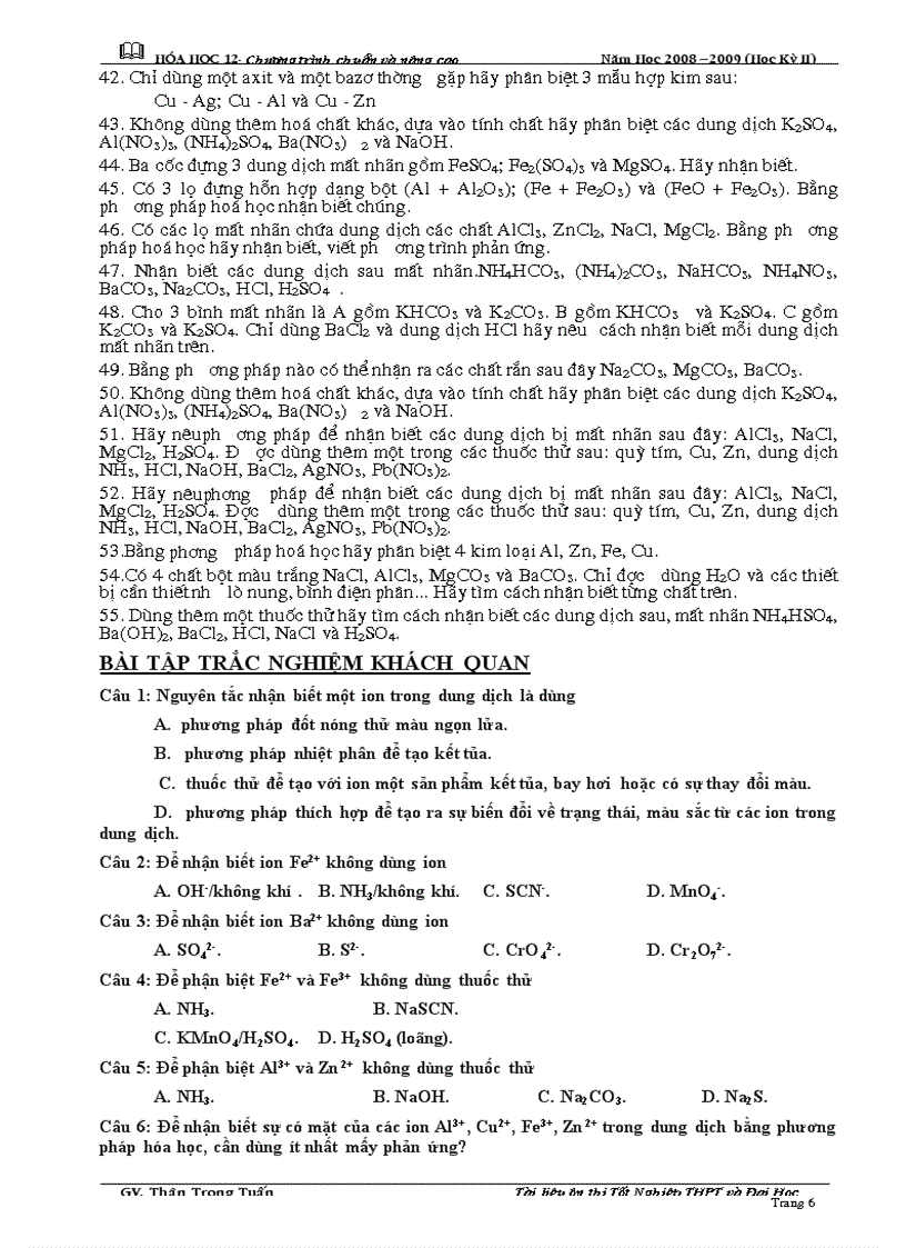 image for page Tn nhận biết và chuẩn độ dung dịch