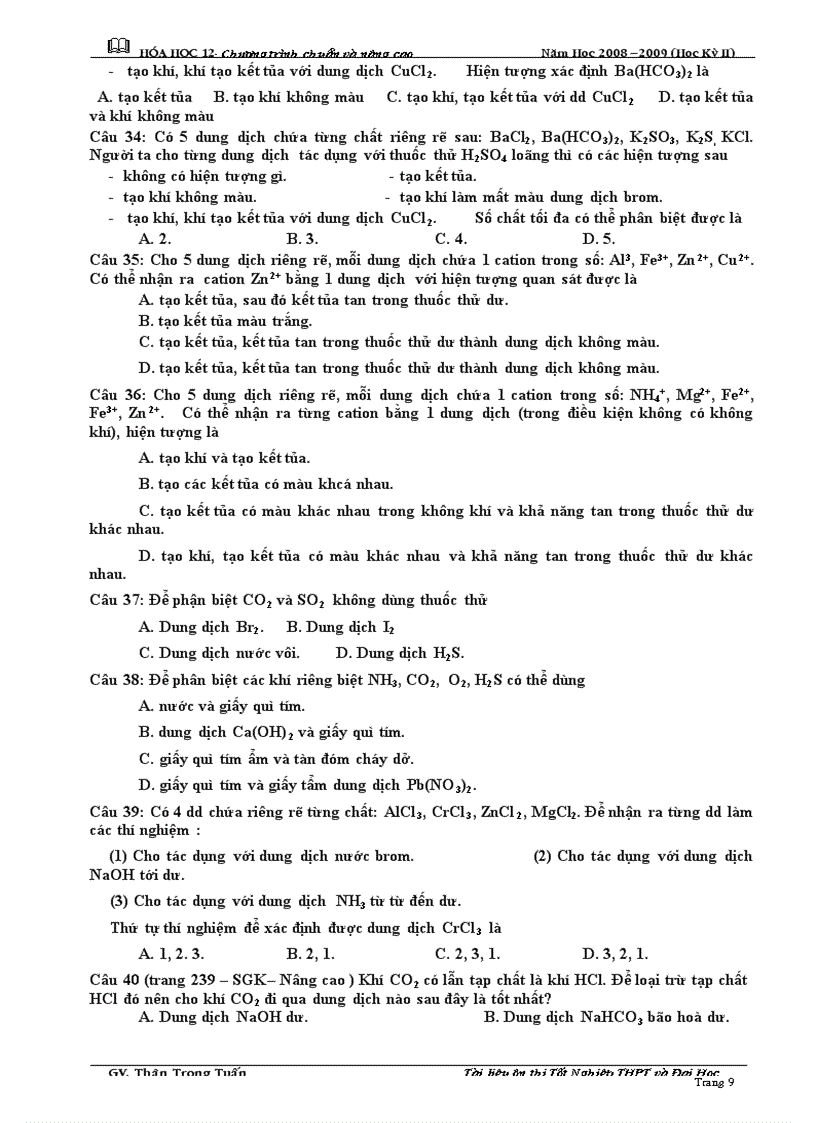 image for page Tn nhận biết và chuẩn độ dung dịch