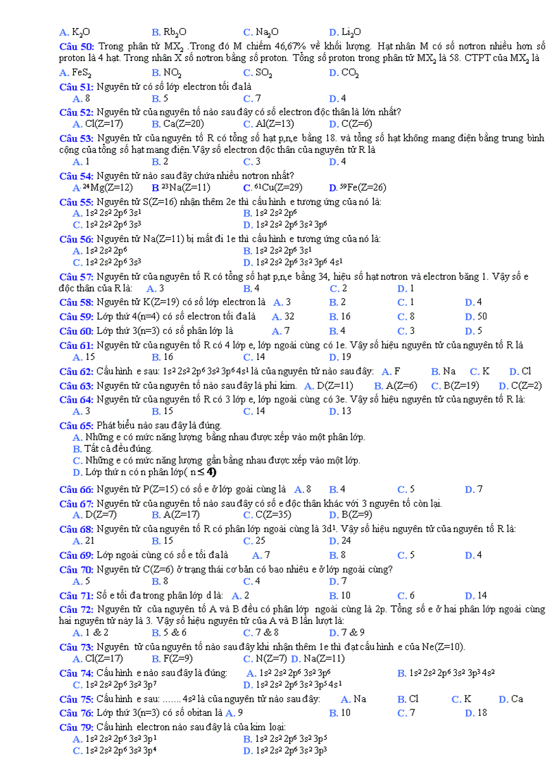 image for page Tn ôn thi phần nguyên tử đvị