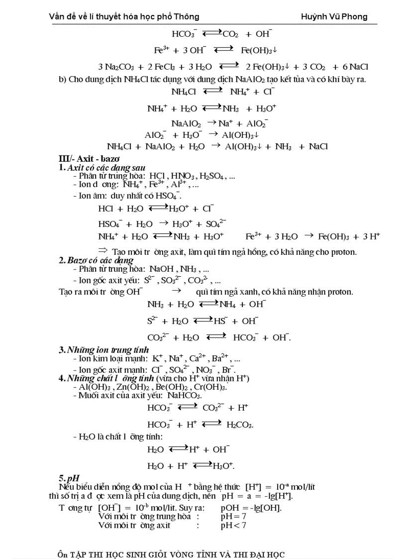 image for page Tóm Tắt Lí Thuyết ÔN HSG 12