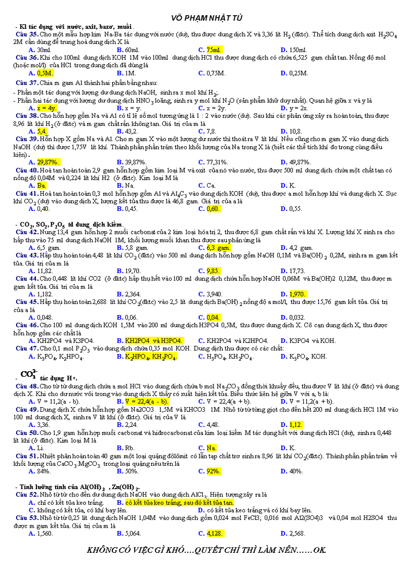 image for page Tổng hợp các dạng toán trong đề thi ĐH 2006 2009