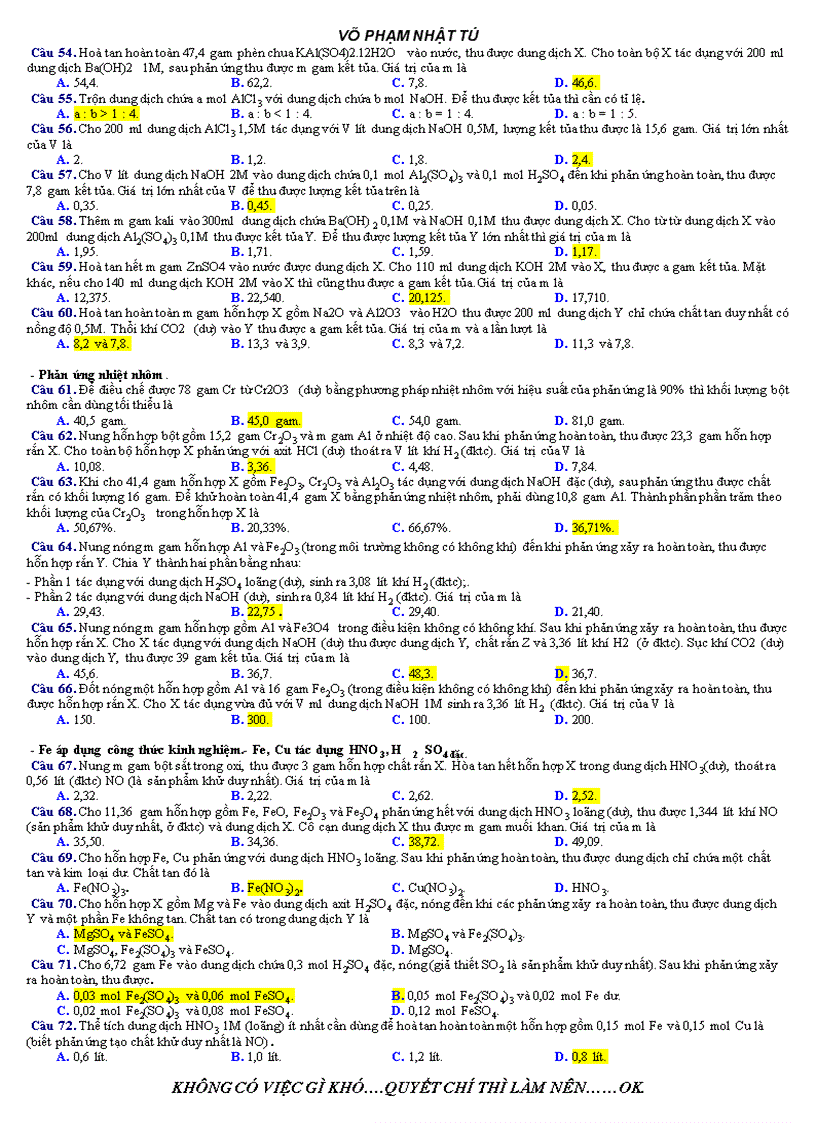 image for page Tổng hợp các dạng toán trong đề thi ĐH 2006 2009