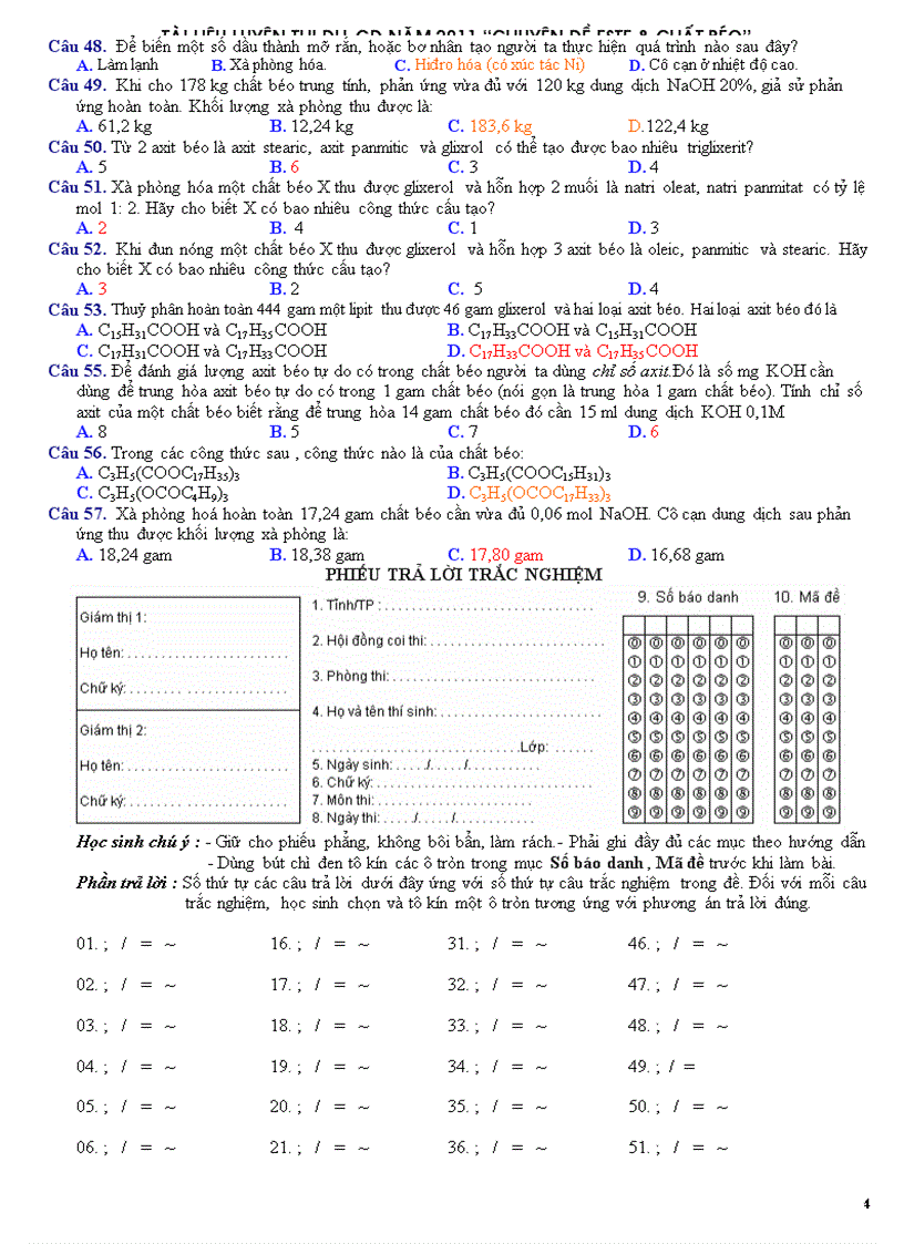 image for page Tổng hợp este và chất béo