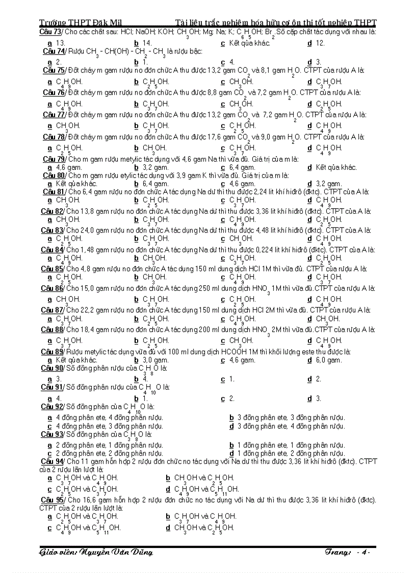image for page Tổng hợp hóa hữu cơ toàn chương trình đm