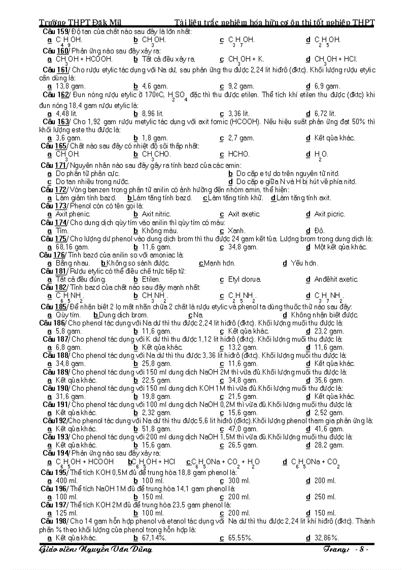 image for page Tổng hợp hóa hữu cơ toàn chương trình đm