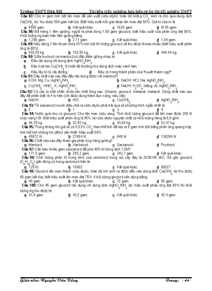 image for page Tổng hợp hóa hữu cơ toàn chương trình đm