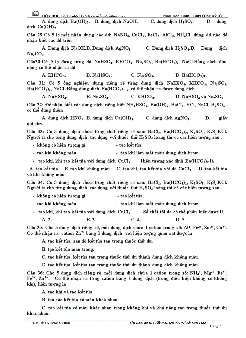 image for page Tổng hợp TN NHẬNBIẾT VÔCƠ 12 MỚI