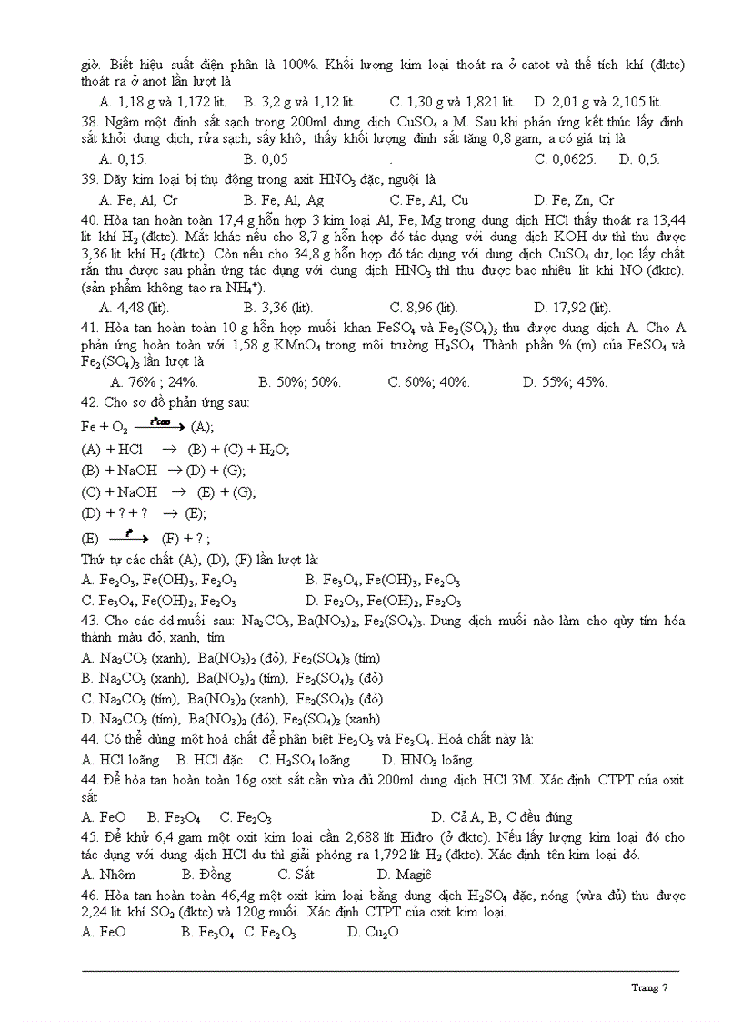 image for page TỔNG HỢP Trắc nghiệm Cr Fe Cu