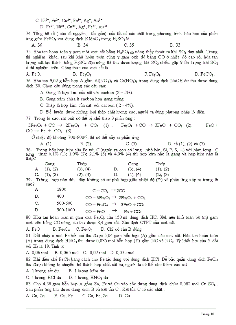 image for page TỔNG HỢP Trắc nghiệm Cr Fe Cu