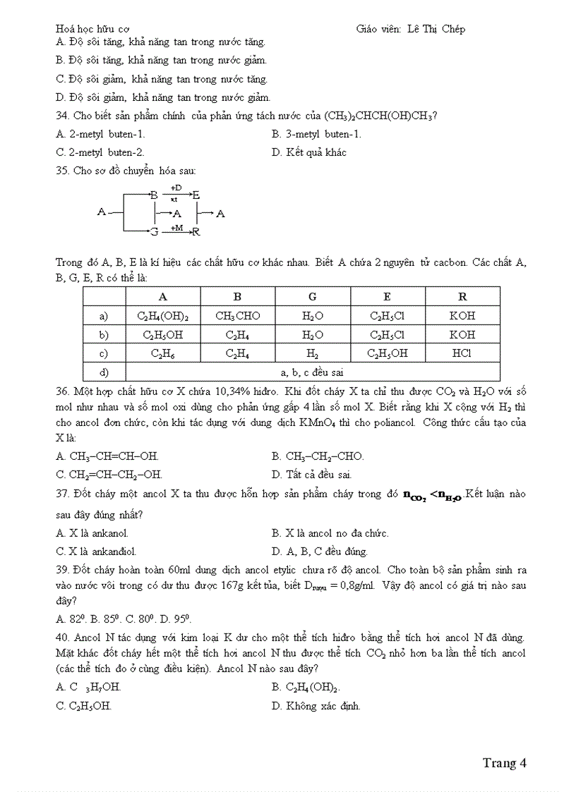 image for page TRẮC NGHIỆM HÓA HỌC HỮU CƠ hay