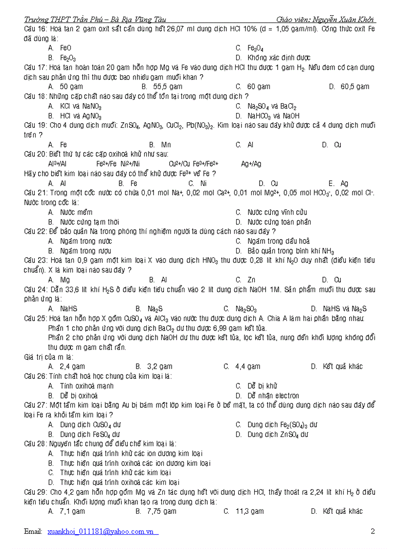 image for page Trac nghiem hoa vo co 12