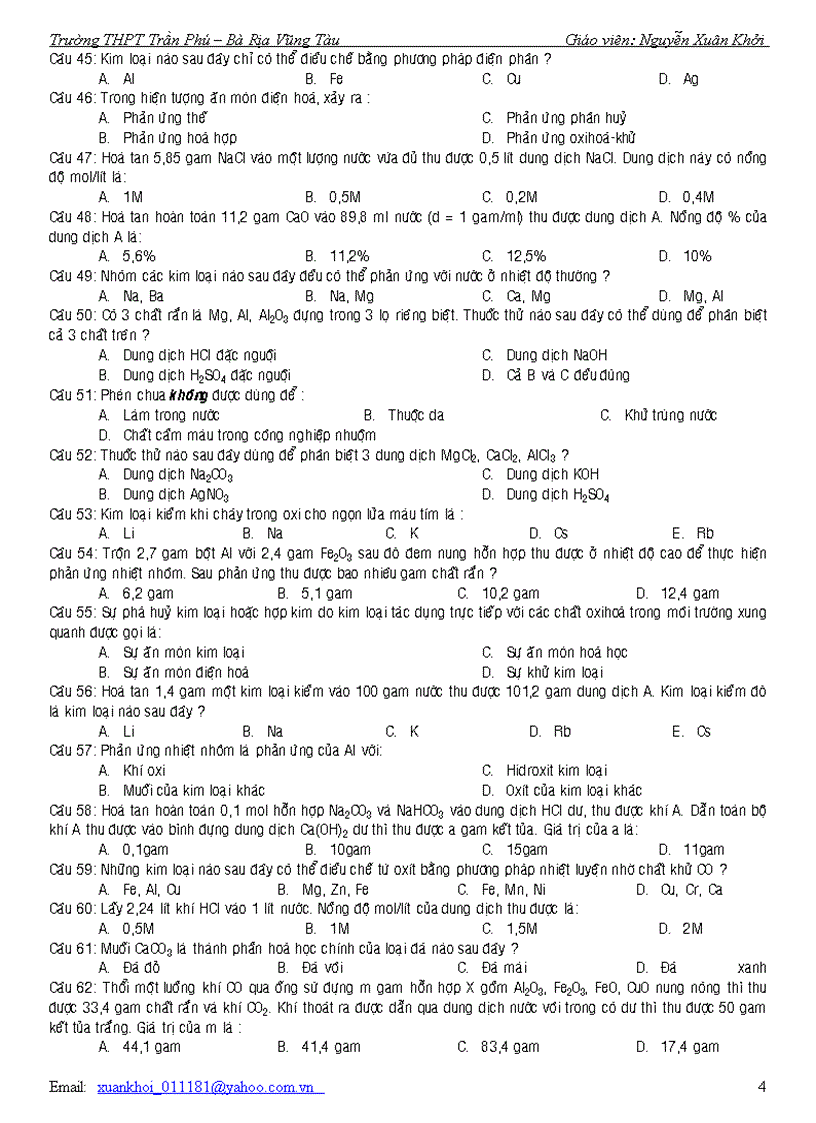 image for page Trac nghiem hoa vo co 12