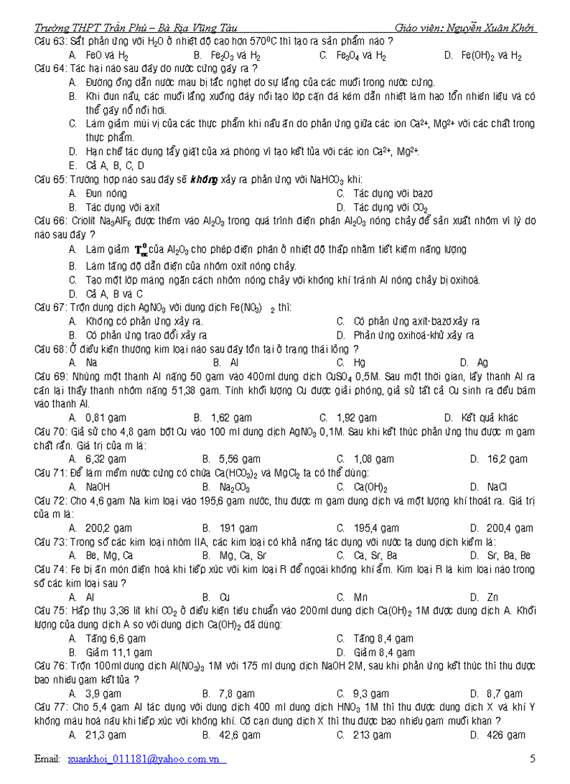 image for page Trac nghiem hoa vo co 12