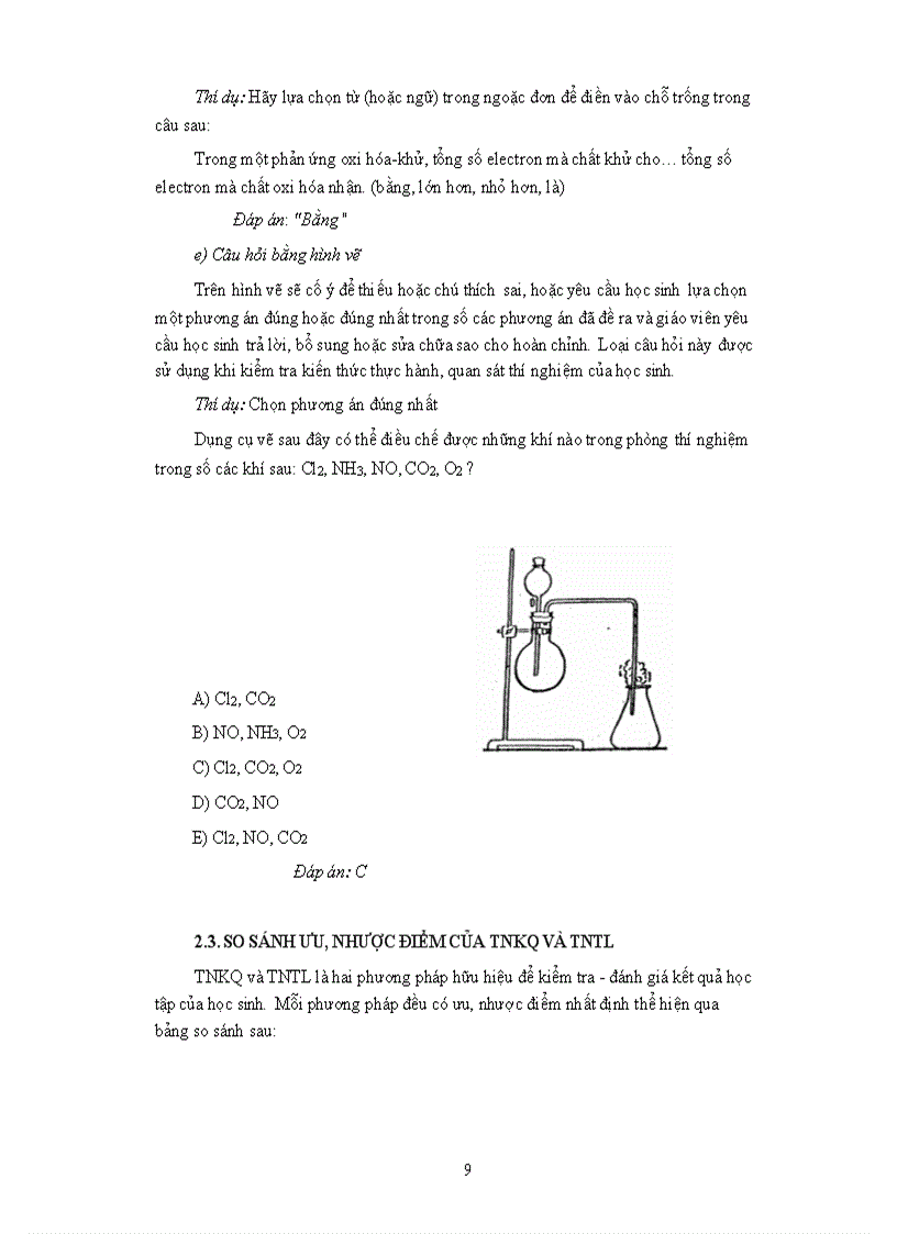 image for page TRắc nghiệm khách quan hóa học chương trình THPT