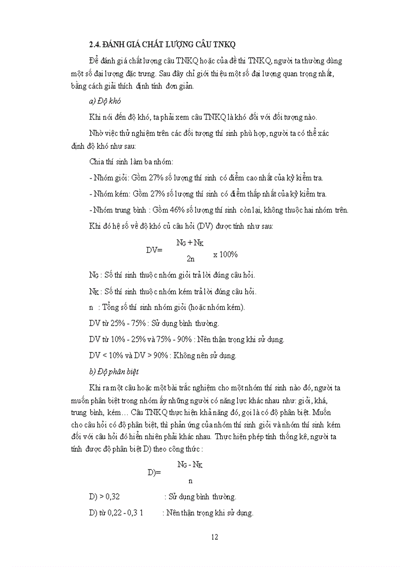 image for page TRắc nghiệm khách quan hóa học chương trình THPT