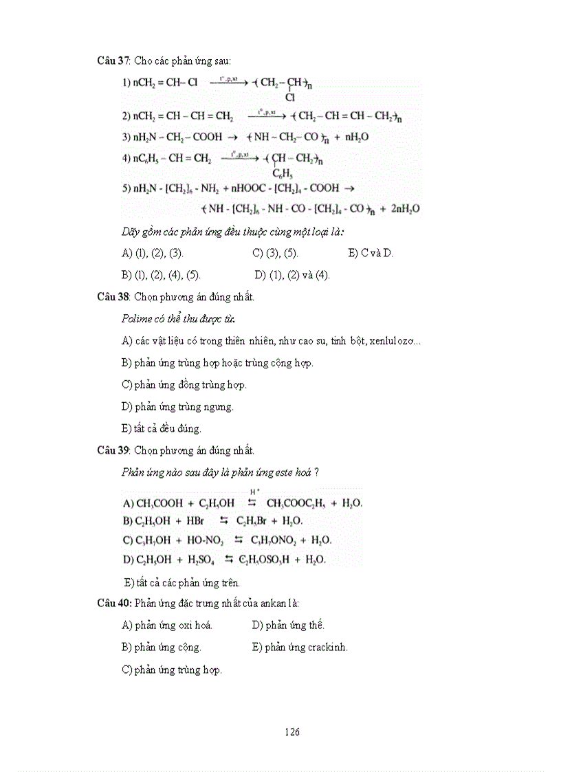 image for page TRắc nghiệm khách quan hóa học chương trình THPT