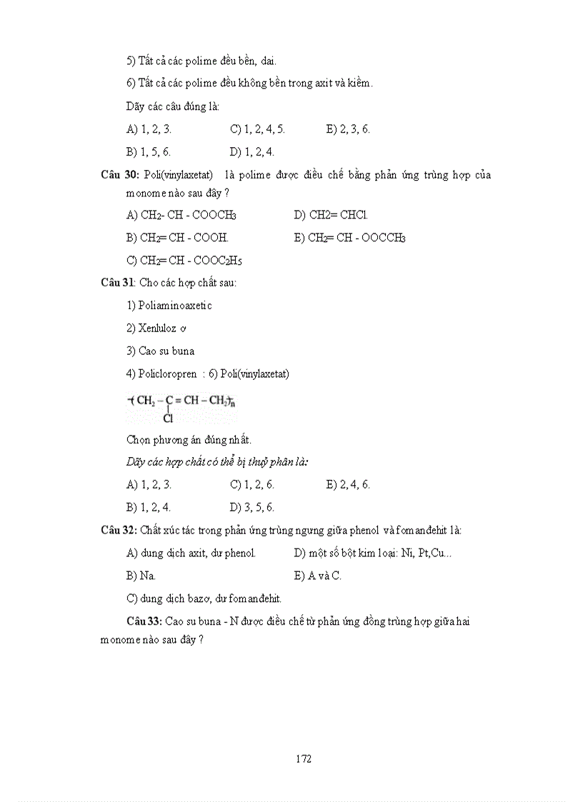 image for page TRắc nghiệm khách quan hóa học chương trình THPT