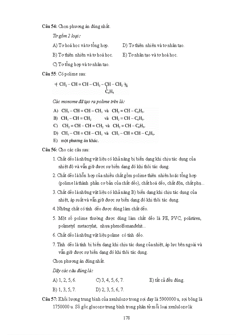 image for page TRắc nghiệm khách quan hóa học chương trình THPT
