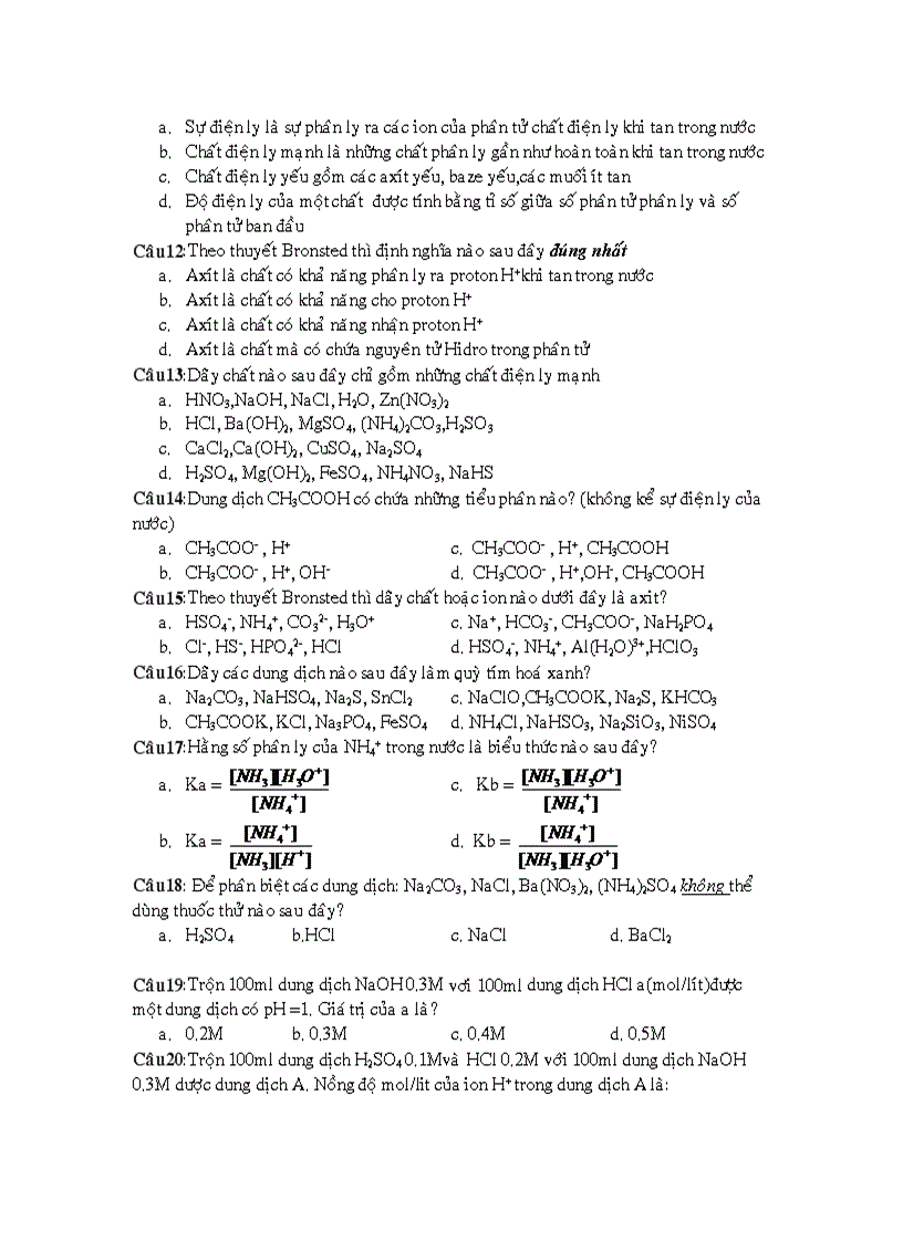 image for page Trắc nghiệm ôn thi Hóa vô cơ