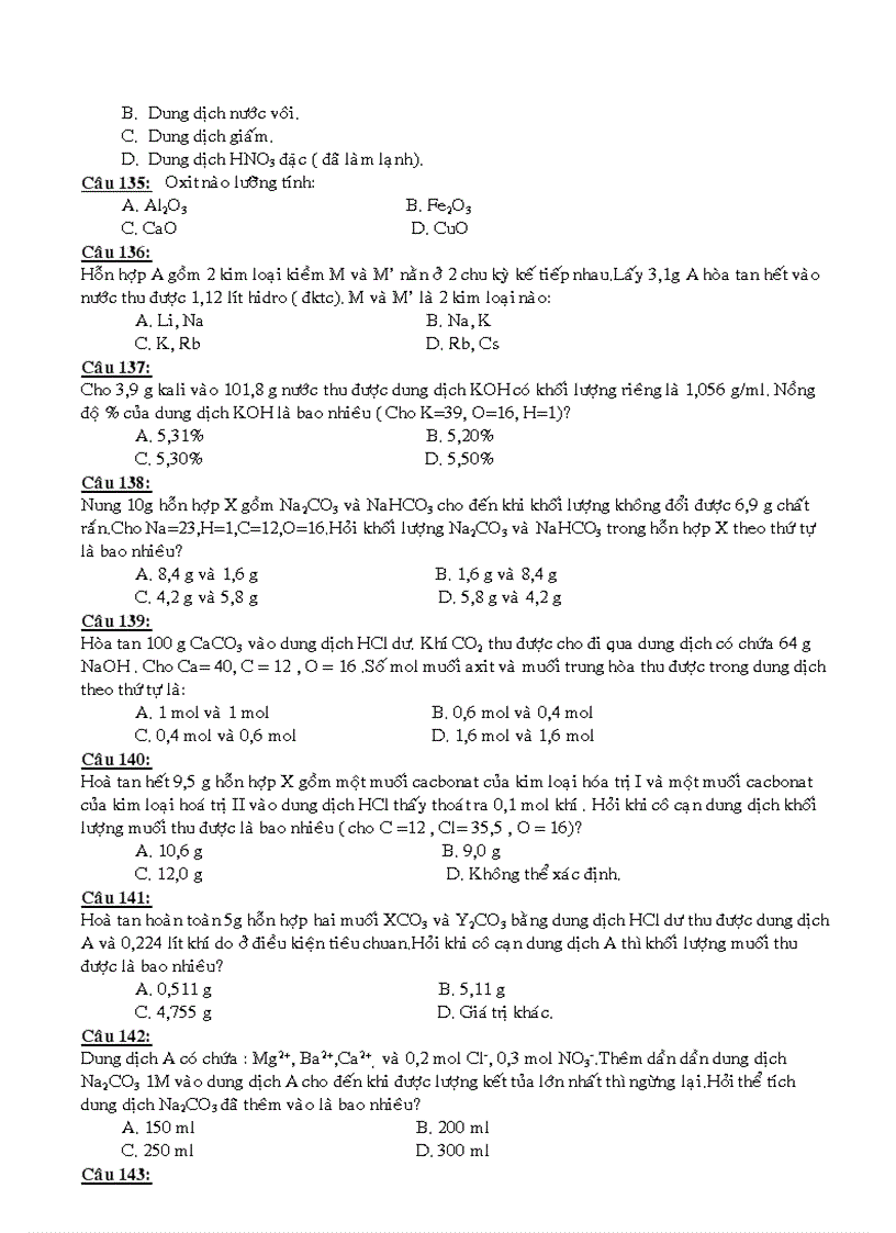 image for page Trắc nghiện từng chương 12 vô cơ