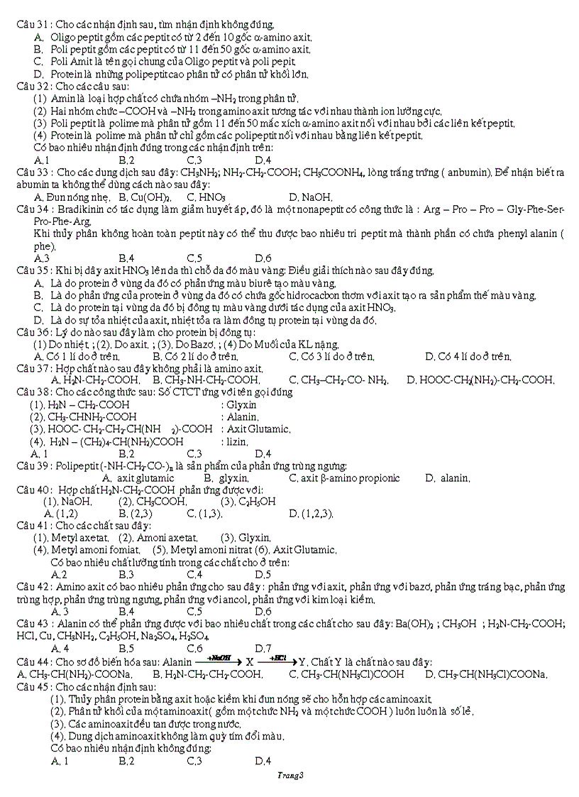 image for page Tracnghiem amin aminoaxit