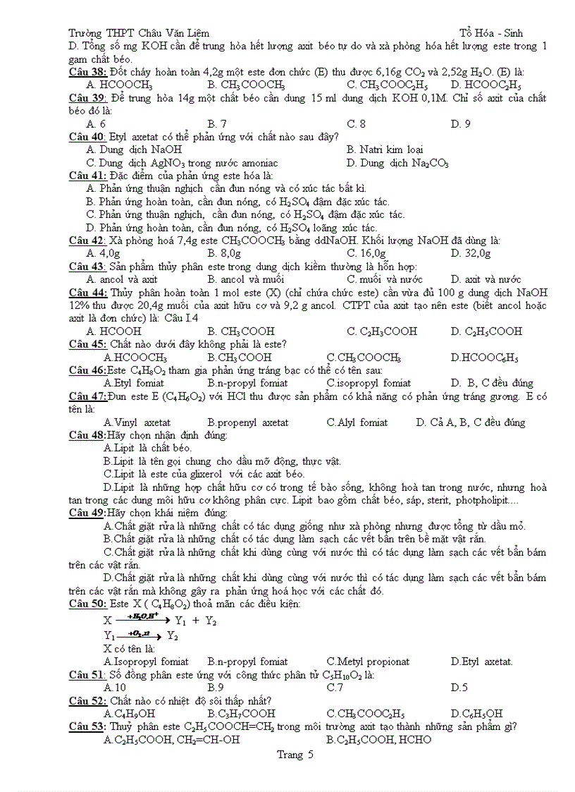 image for page Tron bo cau hoi hoc ki i hot