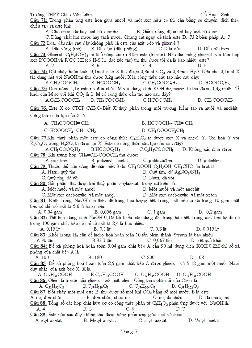 image for page Tron bo cau hoi hoc ki i hot