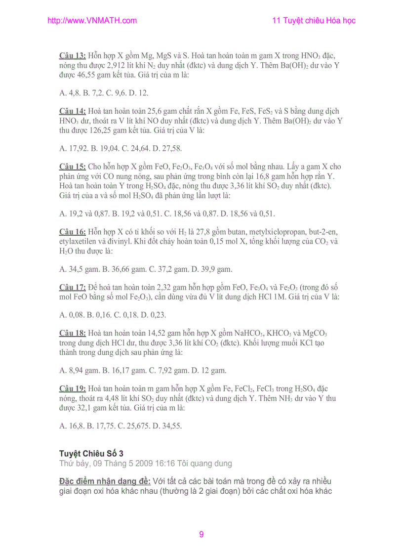 image for page Tuyet Chieu Giai Nhanh hoa hoc 12 LTDH