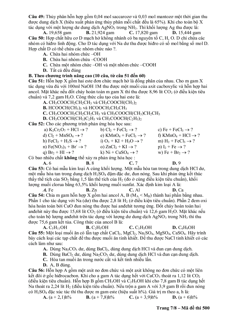 image for page Xem thử đề thi thử đại học môn hóa năm 2012