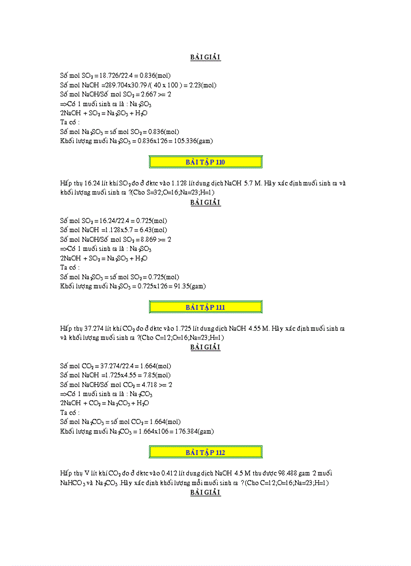 image for page 1000 bai toan ve CO2 và SO2