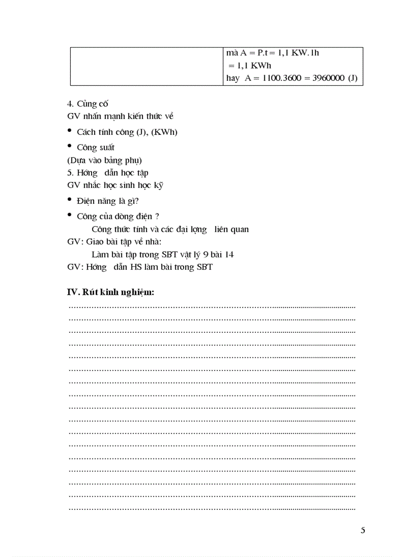 image for page Bài tập vền công suất và điện năng tiêu thụ