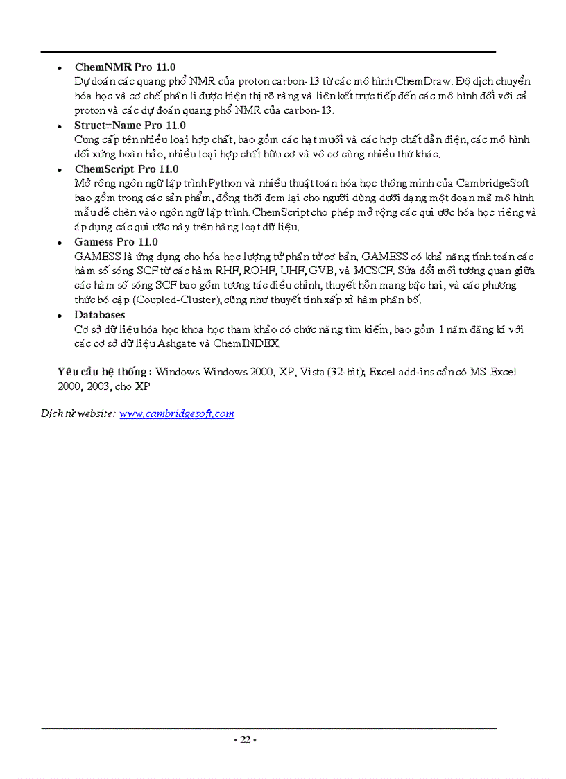 image for page Cách sử dụng phần mềm ChemOffice 2008